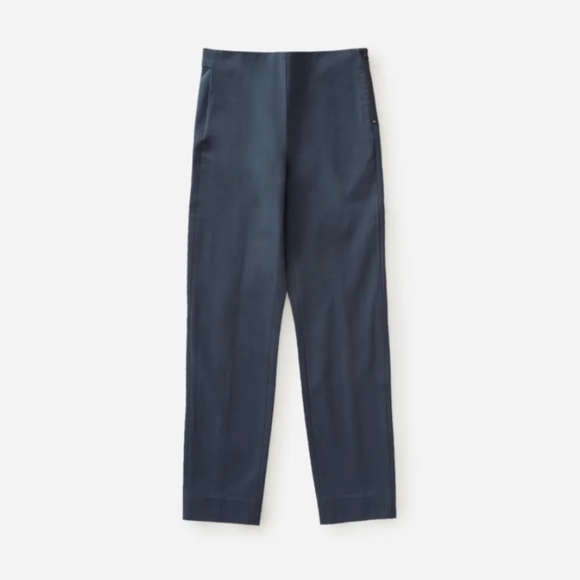 NWT | Everlane Side Zip Stretch Cotton Pant in navy blue | Size 00 - Picture 3 of 9